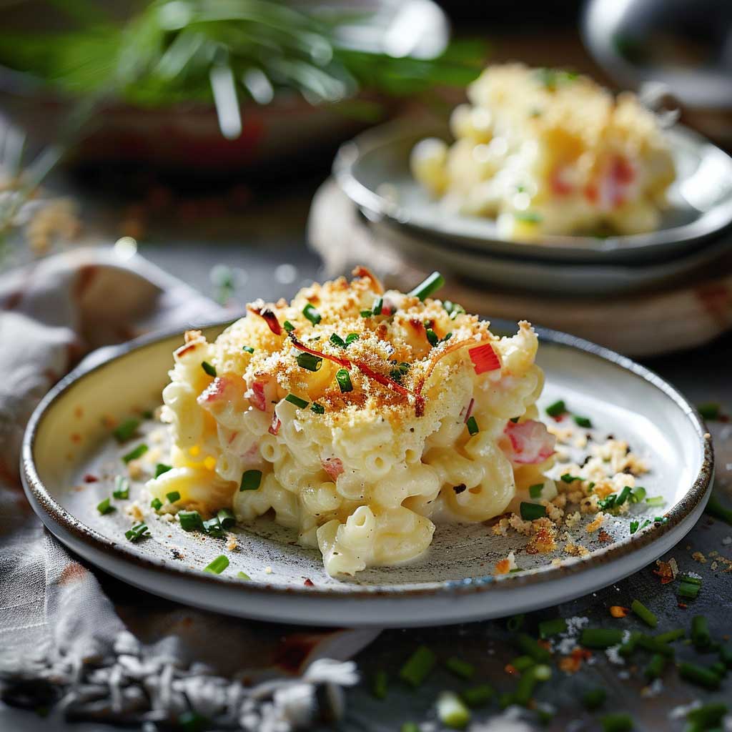 Crab and Chive Macaroni Cheese