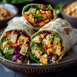 Thai Peanut Tofu Wrap