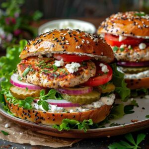 Feta Cheese Turkey Burgers